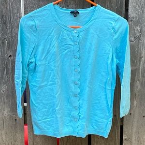 Talbots Button Up Sweater MP Light Blue